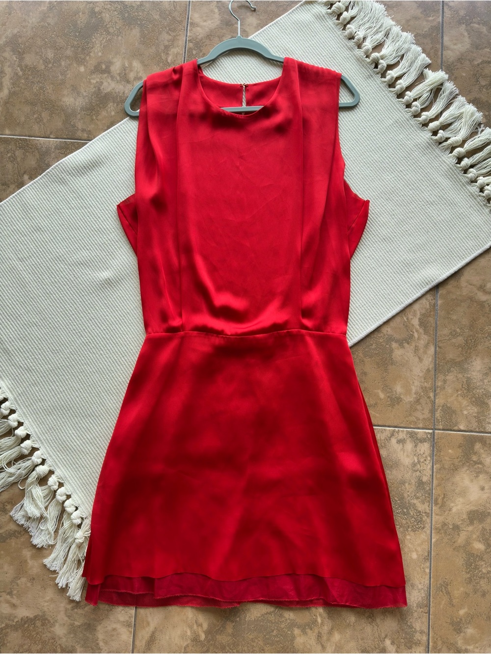 Acne Studios x Ray BEAMS Marlow Red Open Back Shift Mini Dress